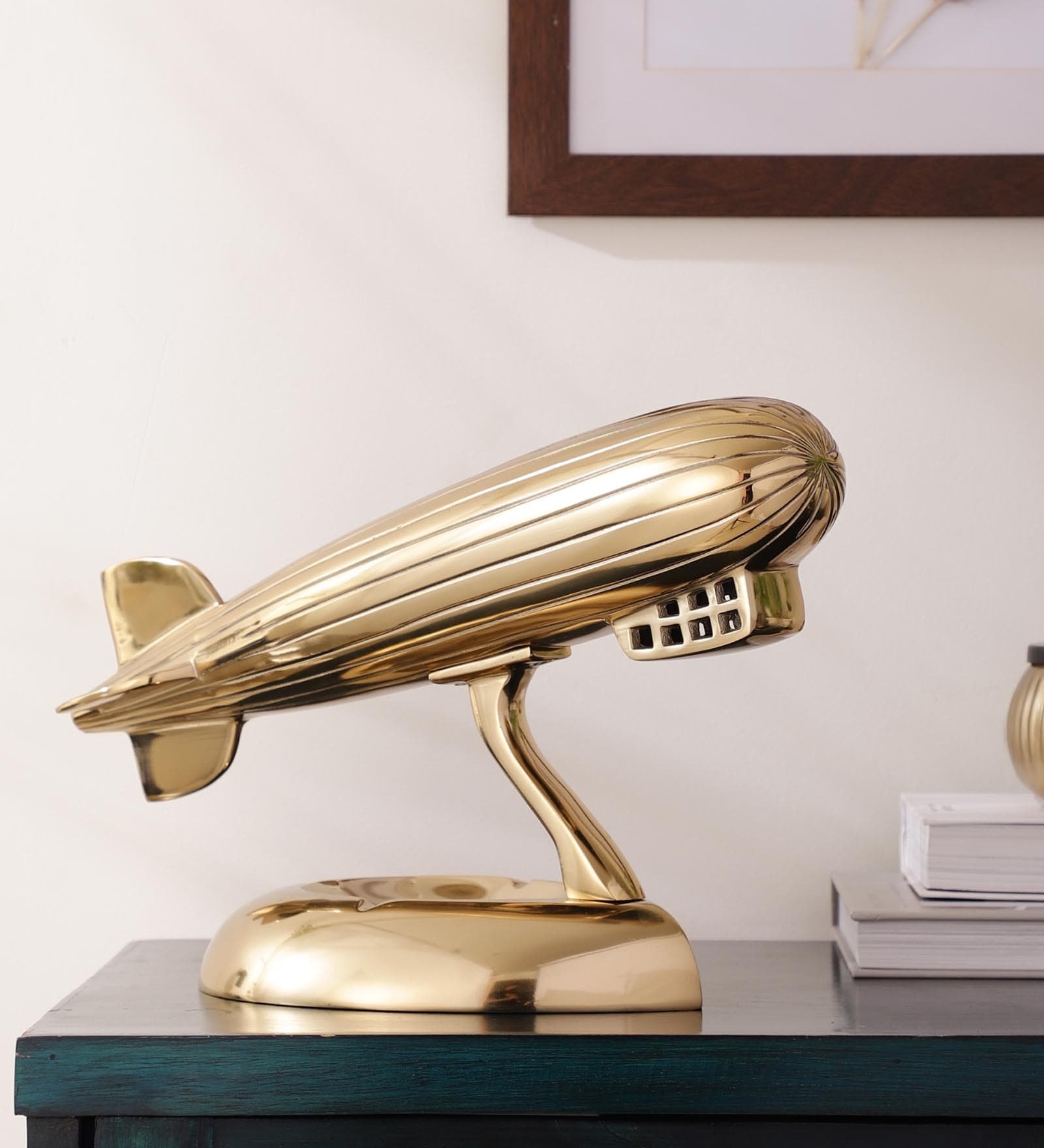 Zeppelin Metal Gold Decorative Figurine